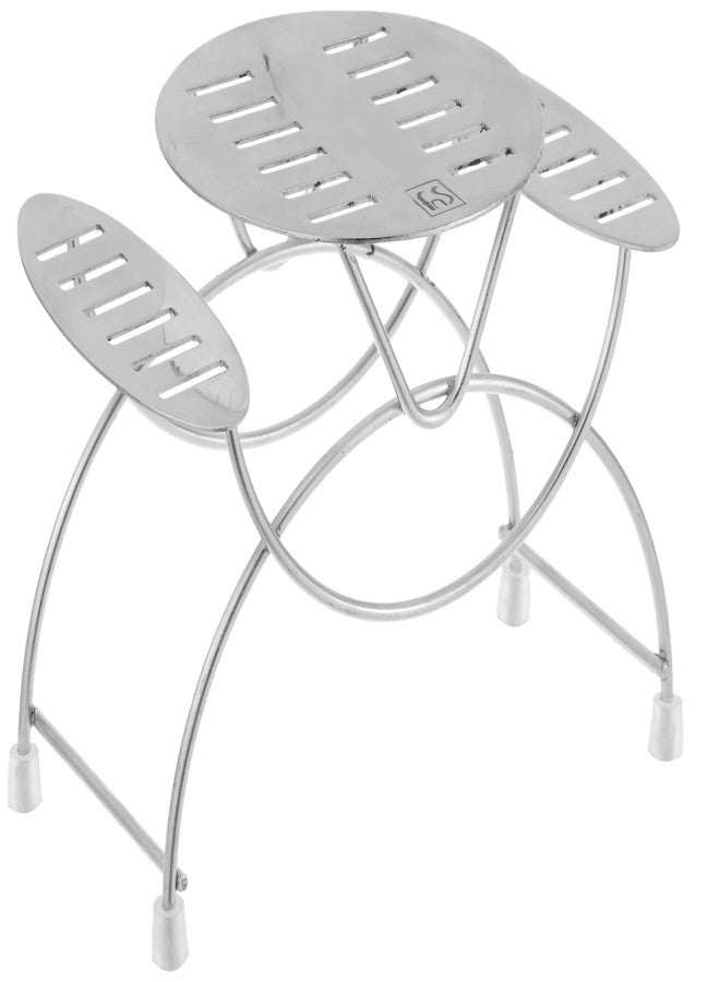 FnS Rhombo Stainless Steel Cutlery Set with Hanging Stand, 24-Piece (6 Dinner Spoons, 6 Dinner Forks, 6 Tea Spoons, 6 Baby Spoons & 1 Cutlery Stand) - Image 3